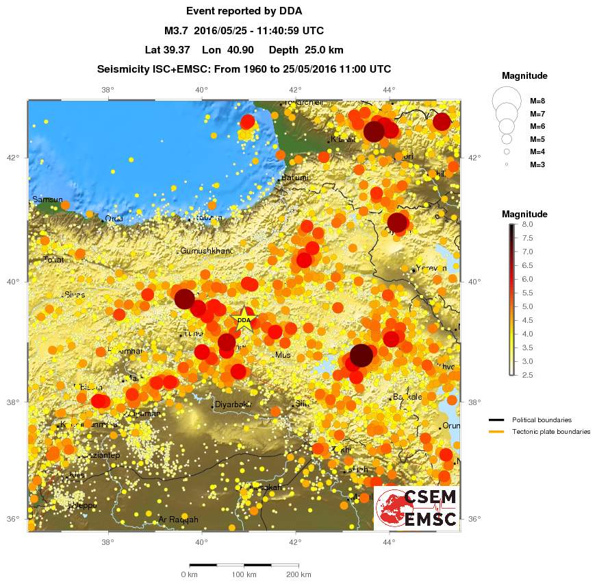 regional magnitude historical seismicity