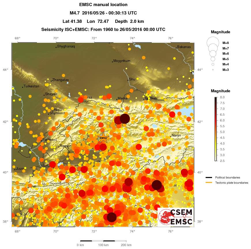 regional magnitude historical seismicity