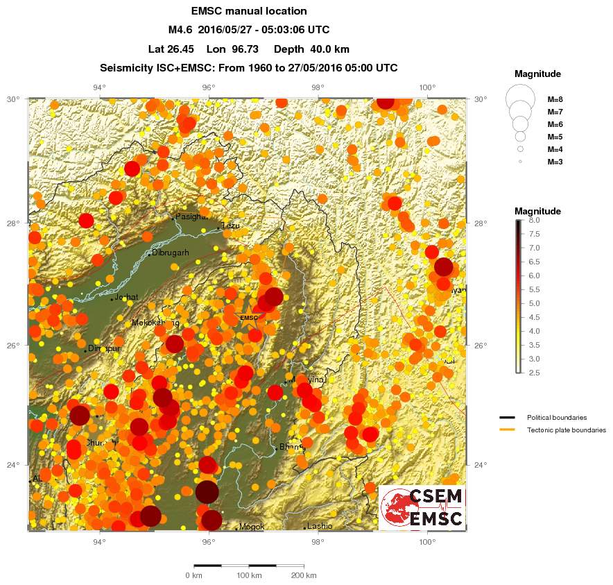 regional magnitude historical seismicity