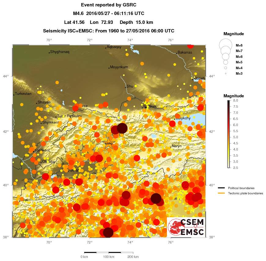 regional magnitude historical seismicity