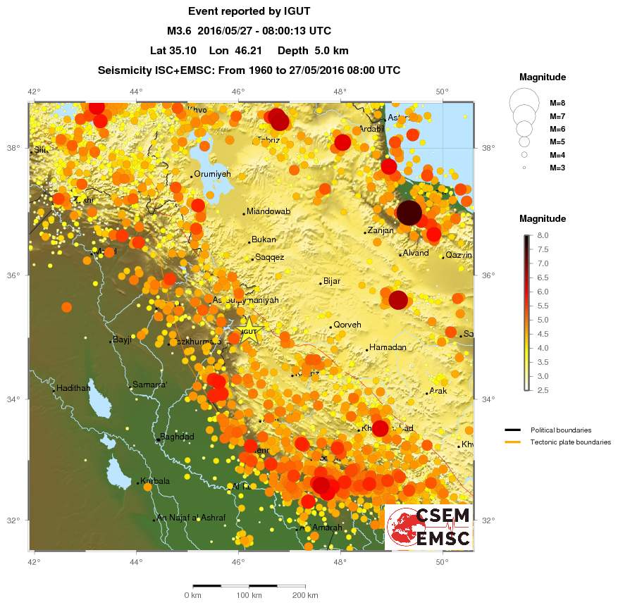 regional magnitude historical seismicity