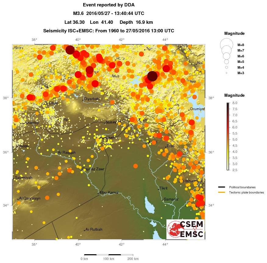 regional magnitude historical seismicity