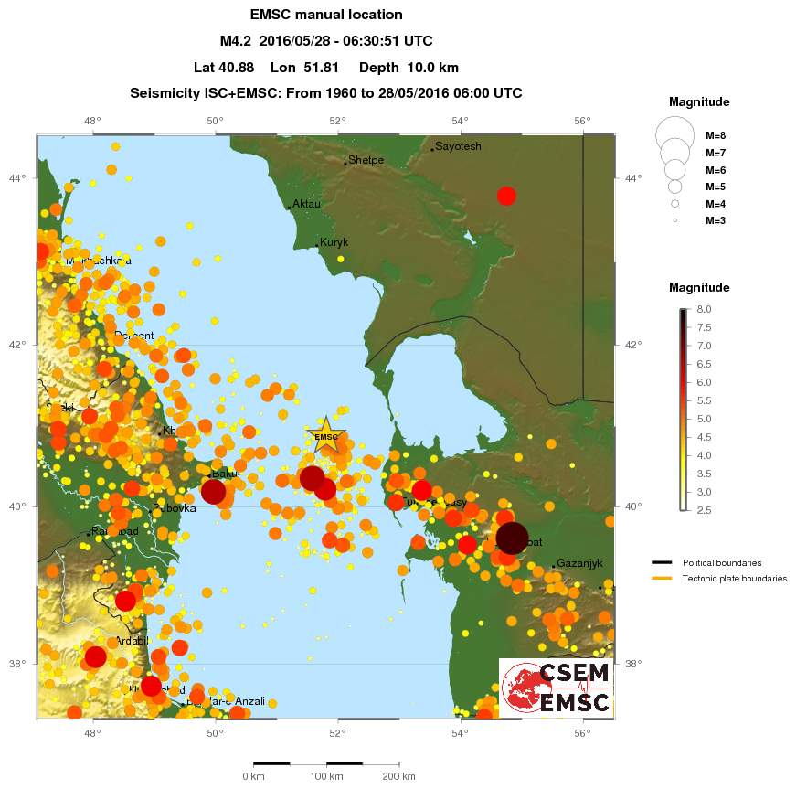 regional magnitude historical seismicity