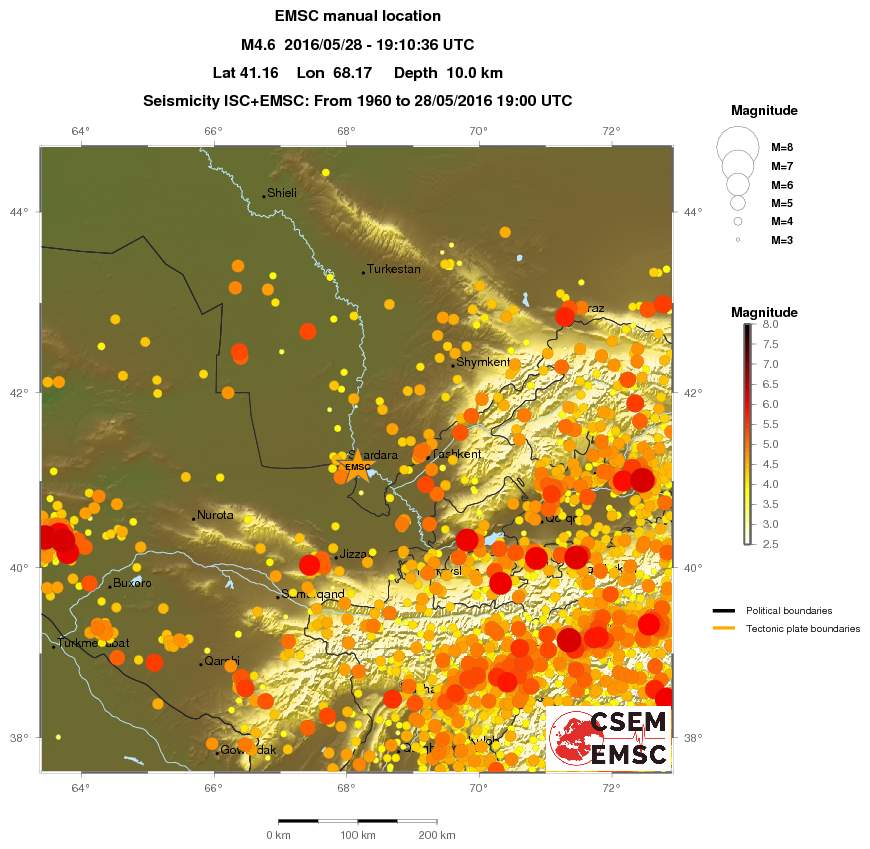 regional magnitude historical seismicity