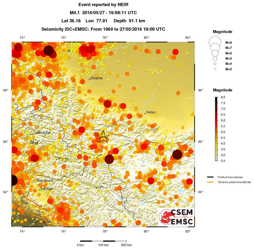 regional magnitude historical seismicity