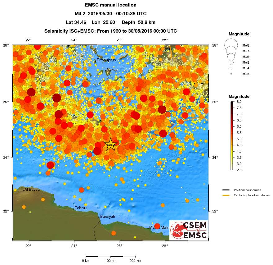 regional magnitude historical seismicity