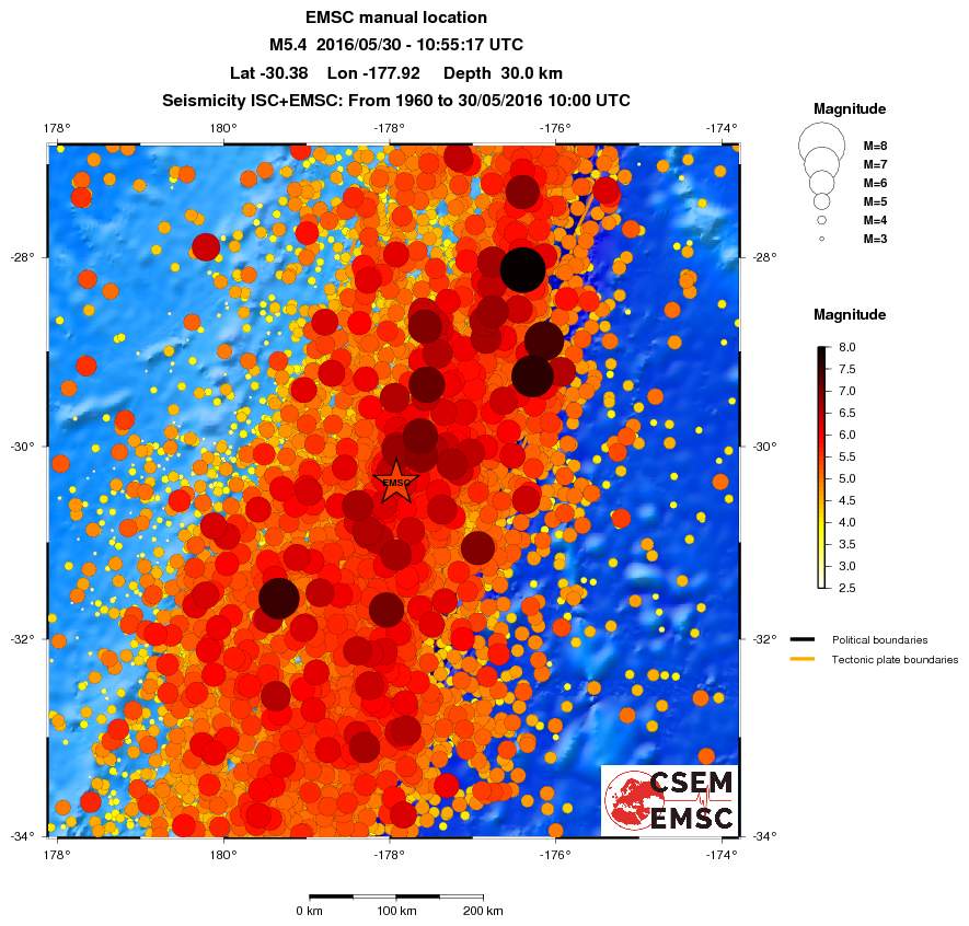 regional magnitude historical seismicity