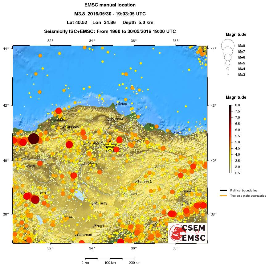 regional magnitude historical seismicity