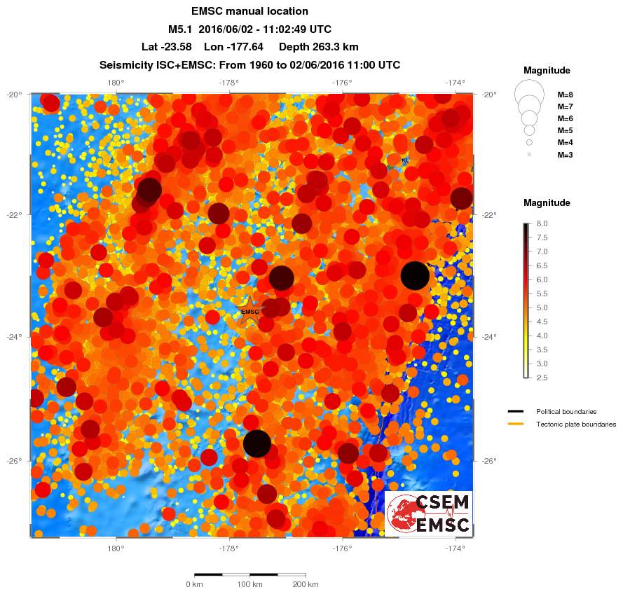 regional magnitude historical seismicity