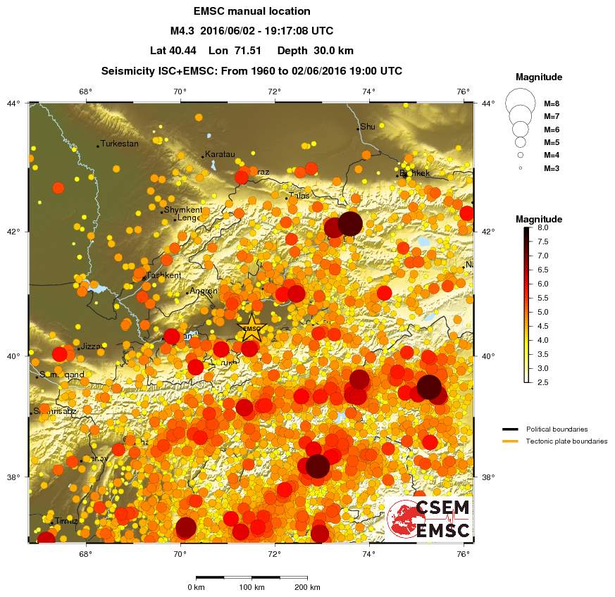 regional magnitude historical seismicity