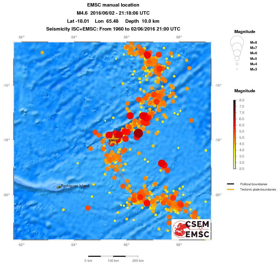 regional magnitude historical seismicity