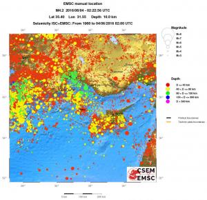 regional historical seismicity
