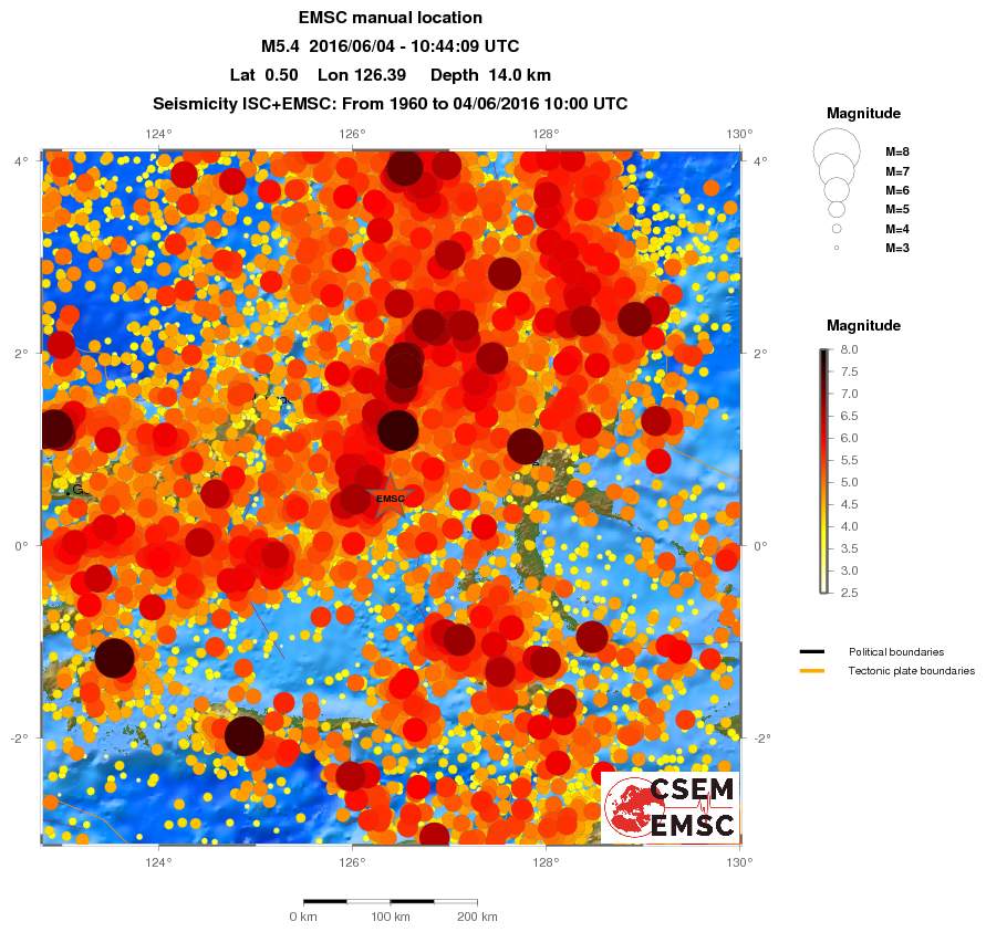 regional magnitude historical seismicity