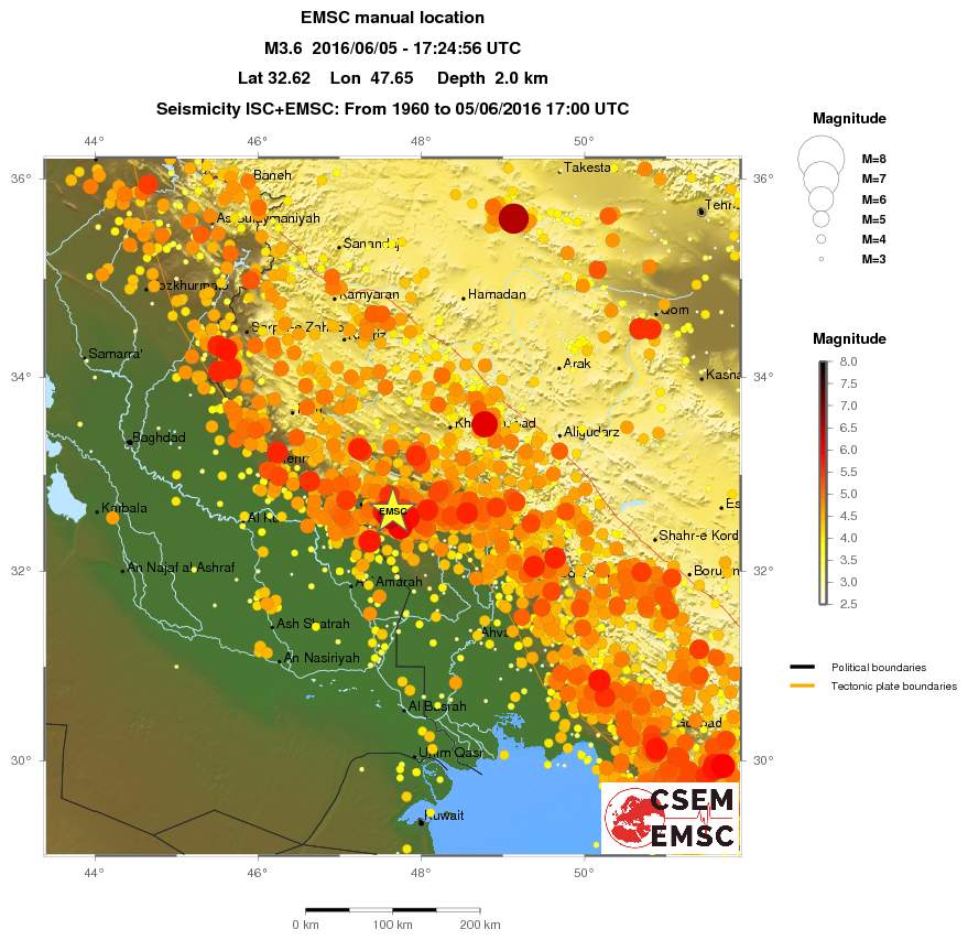 regional magnitude historical seismicity
