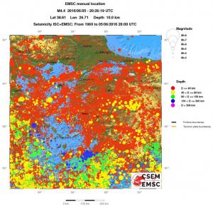 regional historical seismicity