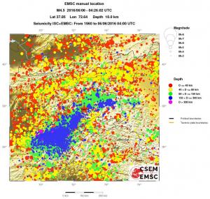 regional historical seismicity