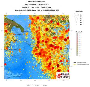 regional magnitude historical seismicity