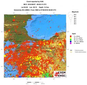 regional historical seismicity