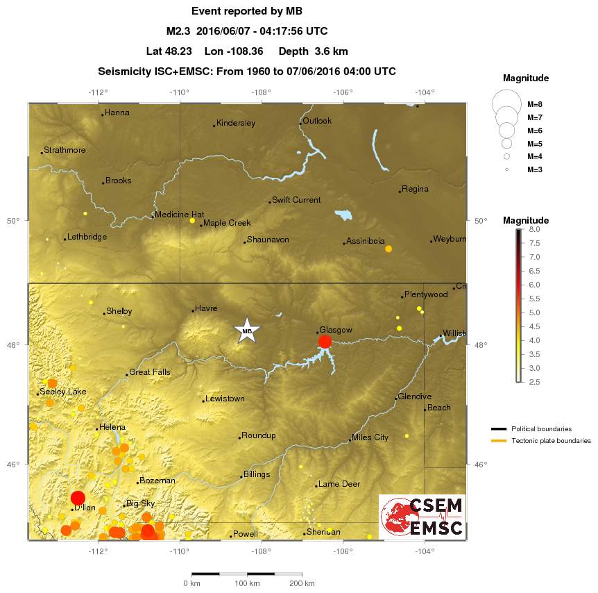 regional magnitude historical seismicity