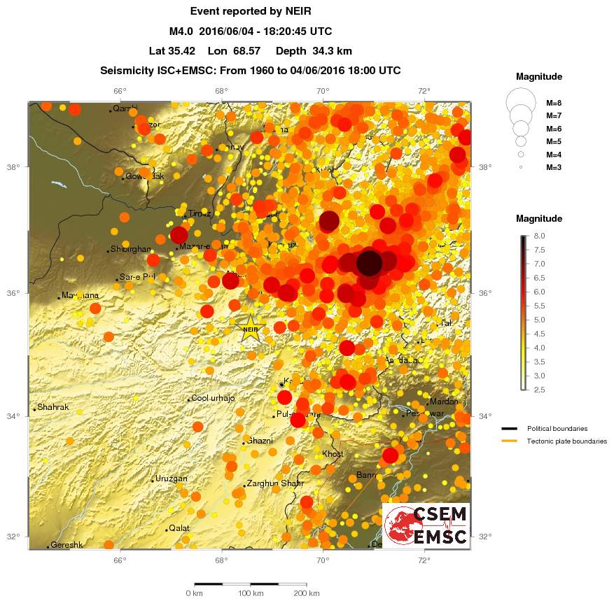 regional magnitude historical seismicity