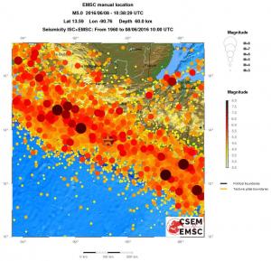 regional magnitude historical seismicity
