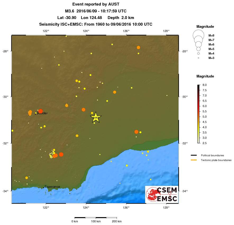 regional magnitude historical seismicity