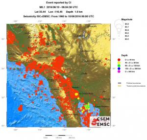 regional historical seismicity