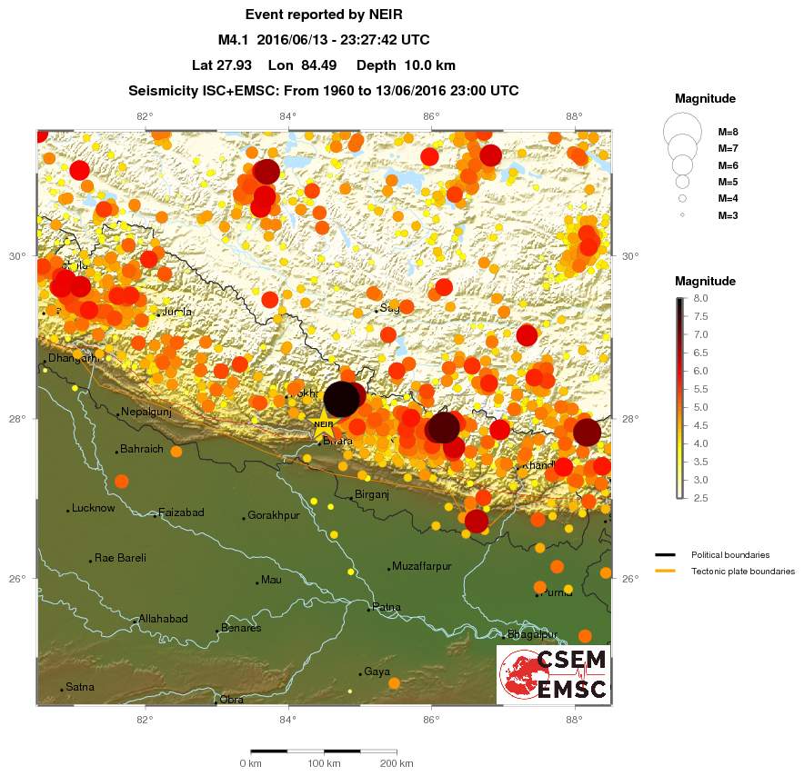 regional magnitude historical seismicity