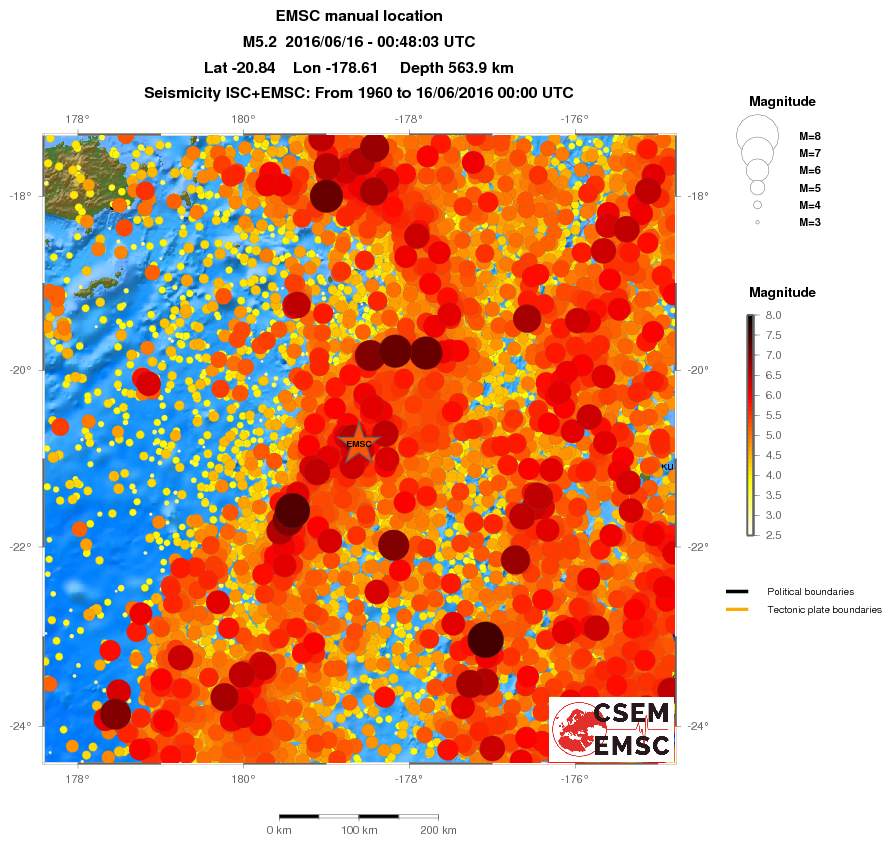 regional magnitude historical seismicity