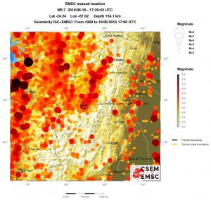 regional magnitude historical seismicity