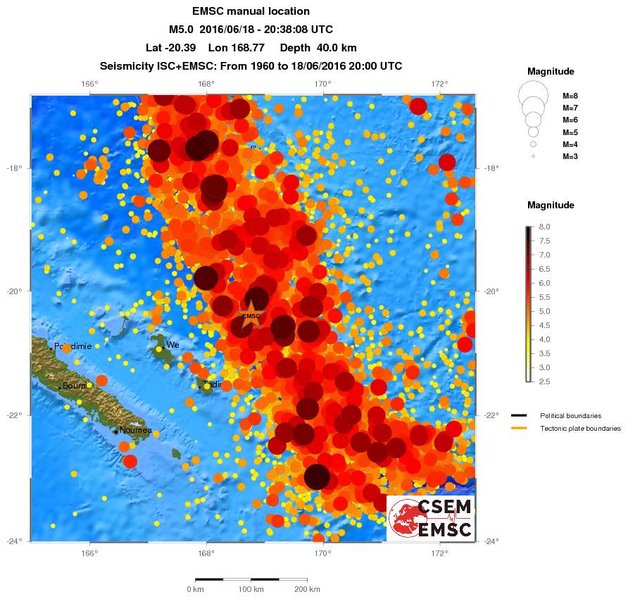 regional magnitude historical seismicity