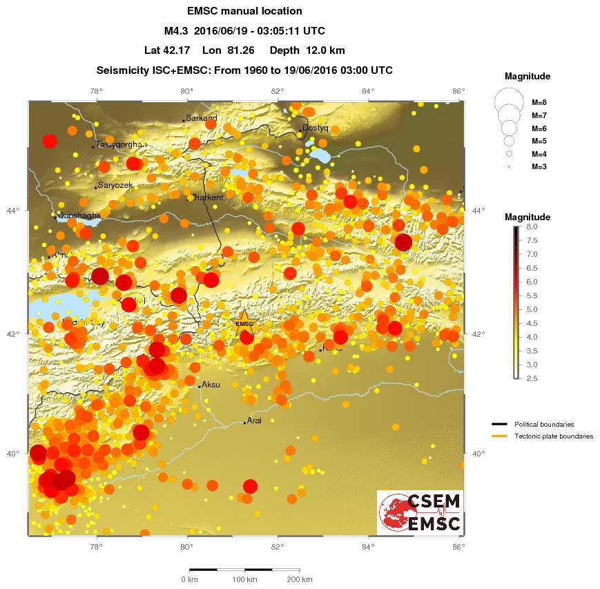 regional magnitude historical seismicity