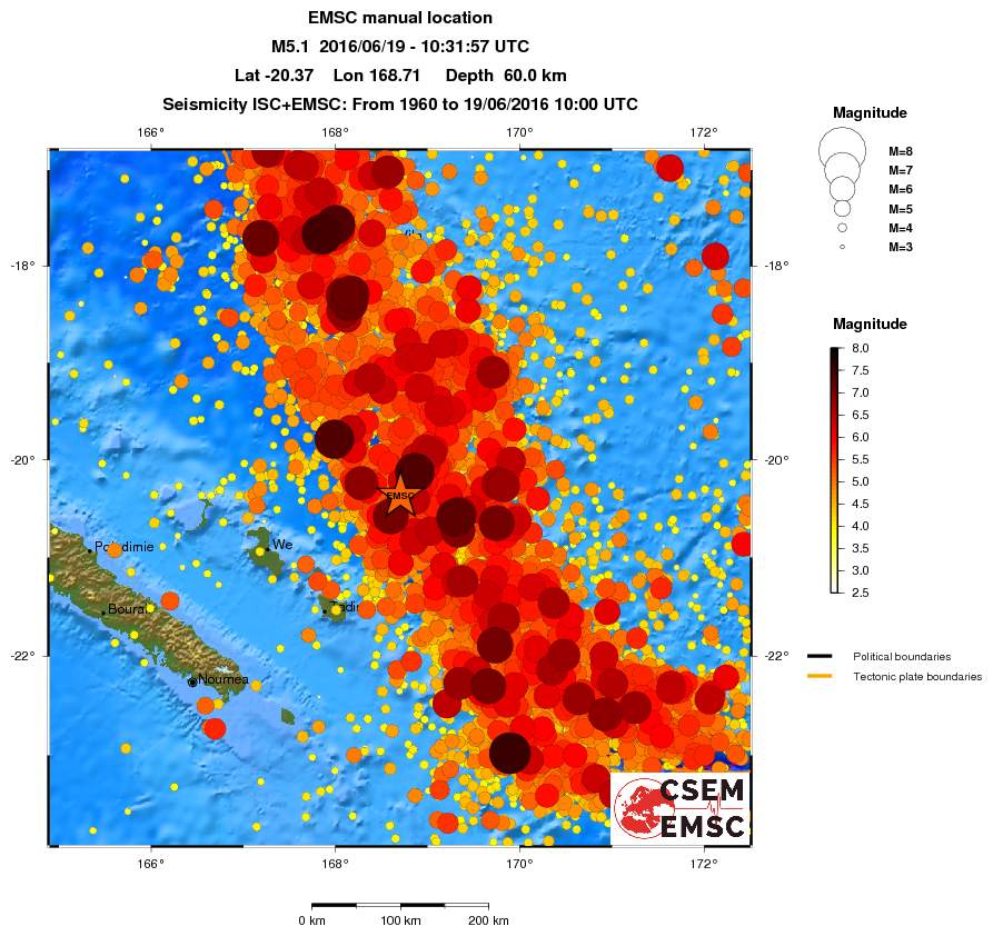regional magnitude historical seismicity