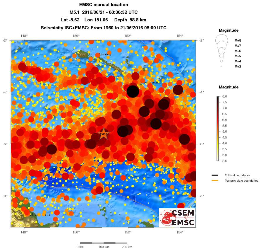 regional magnitude historical seismicity