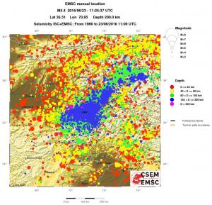 regional historical seismicity