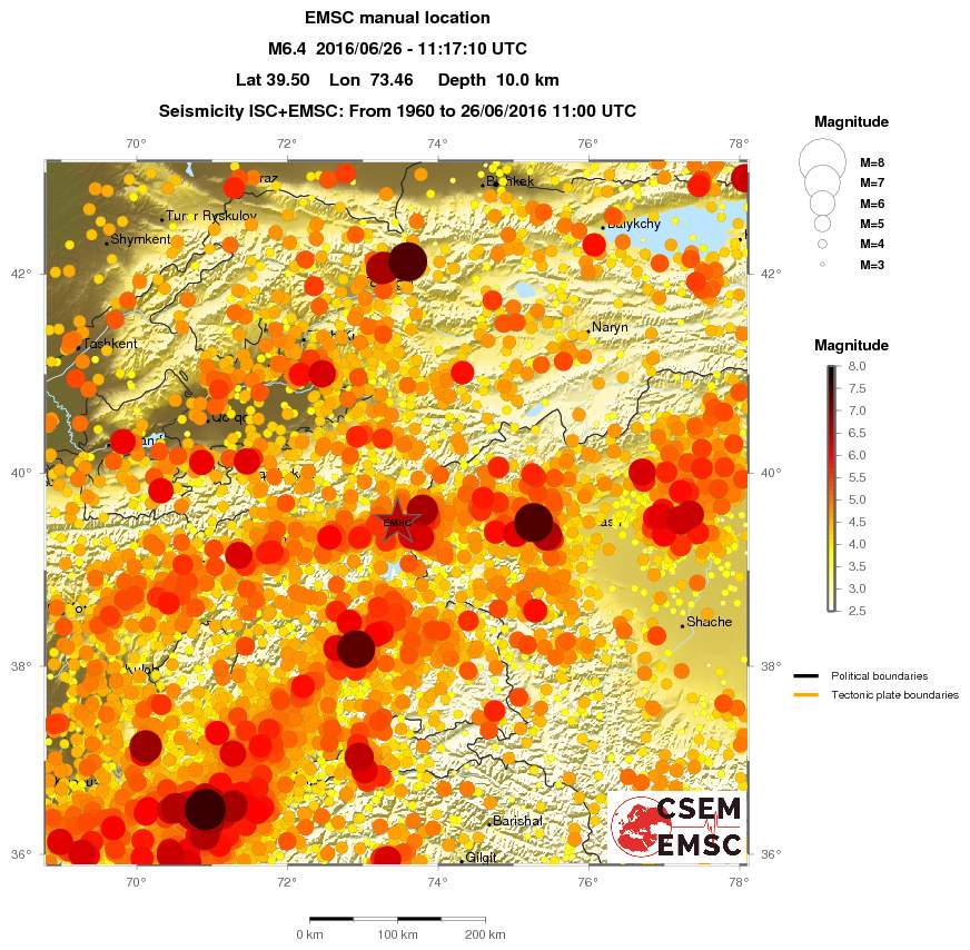regional magnitude historical seismicity