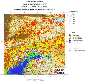 regional historical seismicity