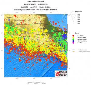 regional historical seismicity