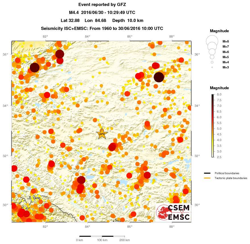 regional magnitude historical seismicity