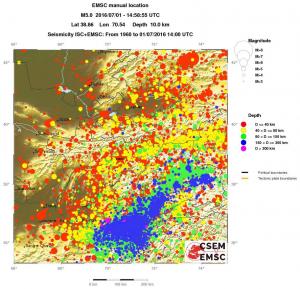 regional historical seismicity