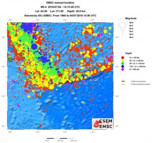 regional historical seismicity