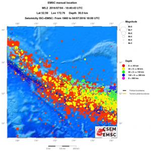 regional historical seismicity
