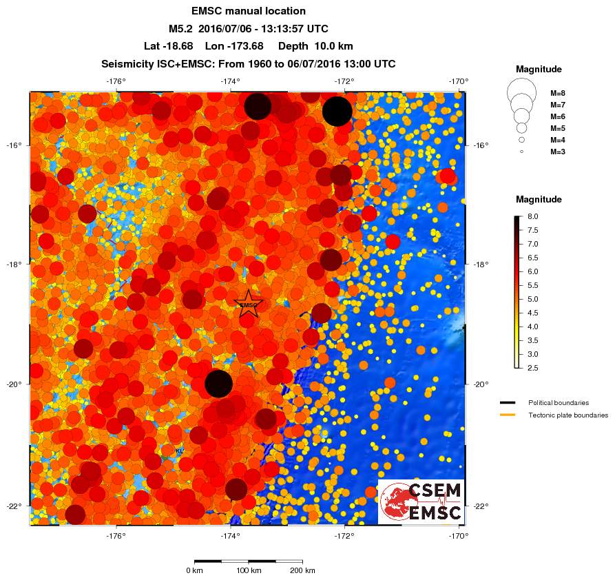 regional magnitude historical seismicity