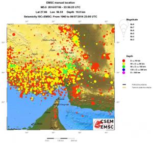 regional historical seismicity