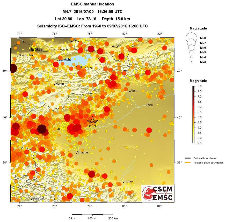 regional magnitude historical seismicity
