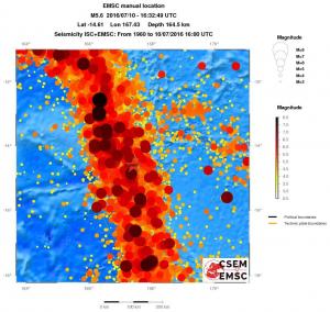 regional magnitude historical seismicity