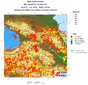 regional historical seismicity