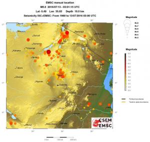 regional magnitude historical seismicity