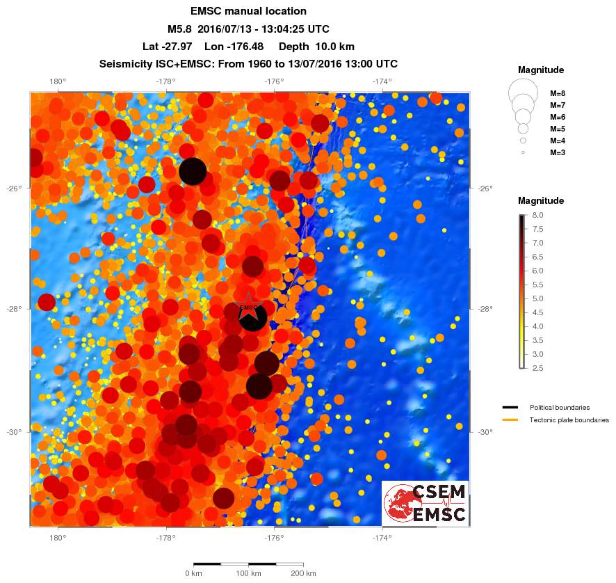 regional magnitude historical seismicity