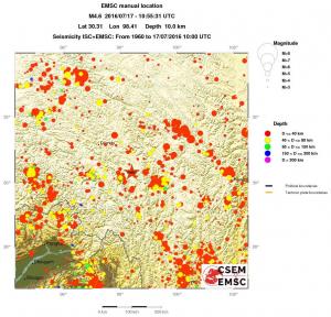 regional historical seismicity